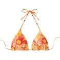 thumbnail image 1 of Shiyou-haut de Bikini Réversible à Fleurs pour Femmes, Triangle à Ficelles, Micro Crop Top, 1 of 4