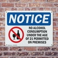thumbnail image 4 of (2 Pack) No Alcohol Consumption OSHA Notice Sign 24 Inch X 18 Inch Plastic Sign, Weather Resistant, UV Protected for Workplace, Business, and Construction Site, Made in the USA, 4 of 8