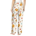 thumbnail image 3 of Xecao Squirrel Maple Leaves And Nuts Women's Straight Lounge Pajama Pants: The Epitome of Relaxed Sleepwear, 3 of 9