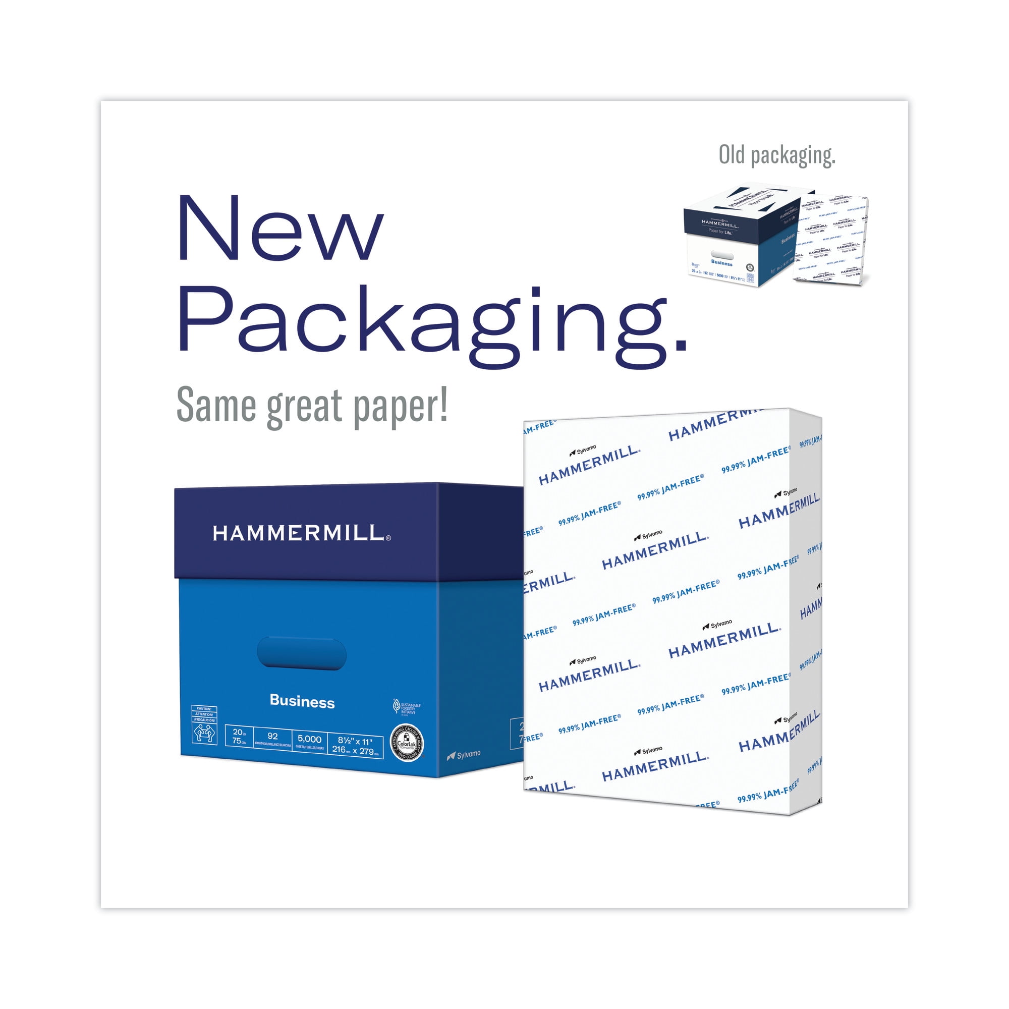 Hammermill Printer Paper, 20lb Copy Paper, 3 Hole Punch, 8.5x11, White, 1 Ream, 500 Sheets
