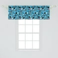 thumbnail image 2 of Ambesonne Pirates Window Valance, Piratical Accessory Ornament Vintage Buccaneer Sailor Elements Illustration on Blue, Curtain Valance for Kitchen Bedroom Decor with Rod Pocket, 54" X 18", Multicolor, 2 of 3