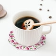 thumbnail image 6 of Kdxio Lilies Flowers Funny Coasters,4 Pcs Leather Coasters,Housewarming Gifts,Protect Furniture from Water Marks Scratch and Damage, 6 of 8
