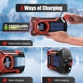 thumbnail image 5 of UMUTOO Emergency Radio - Solar Hand Crank, 18500mWh Power, NOAA, AM/FM/WB, LED, SOS - Hurricane, Camping, Home, 5 of 12