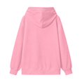 thumbnail image 5 of Trendfront Womens Studded Hoodies Solid Long Sleeve Hooded Sweatshirt Kangaroo Pocket Drop Shoulder Ribbed Casual Pullover Top, 5 of 6