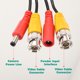 thumbnail image 4 of Cable de video y alimentación BNC Uxcell de 10 pies, cable de cámara de seguridad todo en uno, 4 juegos en negro, 4 of 6
