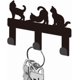 thumbnail image 1 of Organizador de llaves de metal con forma de gato, con 3 ganchos, para pared., 1 of 9