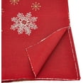 thumbnail image 3 of Fennco Styles Embroidered Snowflake Christmas Tablecloth 70 x 70 Inch - Red Table Cover for Holiday Décor, Family Gathering, Special Events and Everyday Use, 3 of 3