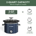 thumbnail image 4 of RoyalCraft 2 quart slow cooker small slow cooker mini crock pot 2QT ceramic pot 2 quart crock pot crock pot slow cookers portable crock pot travel crockpot dip crock pot dip pot 2qt, 4 of 8