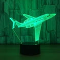 thumbnail image 3 of YSITIAN 3D Visual Airplane Night Light Aircraft LED Desk Lamp 7 Color Change USB Powered or Battery Powered Plane Toy Table Light Decoration Birthday Christmas Festival Gift YT05-156, 3 of 5