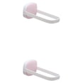 thumbnail image 2 of Bewildely Perchero para ropa, organizador de almacenamiento impermeable plegable de pared, sin perforaciones, extraíble, antideslizante, soporte rosa blanco 2Conjunto, 2 of 6
