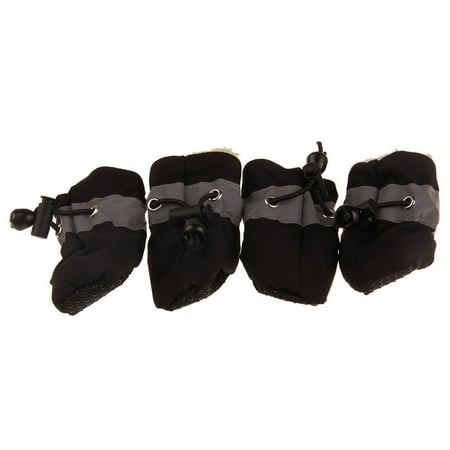 FRCOLOR Dog Outdoor Shoes Boots Waterproof Medium Size Dogs for Large Black