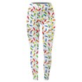 thumbnail image 5 of Zhanying Christmas Light Leggings Plus Size Breathable Wrinkle-Resistant High Waisted Capris White M, 5 of 5