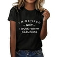 thumbnail image 1 of B91xZ Hauts pour Femmes Imprimé Col en V Manches Courtes T-Shirt Blouses, Noir TG, 1 of 5