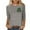 Gray, variant on LIaqionyy St Patrick's Day Women Shamrock Graphic T-Shirt 3/4 Sleeve Crewneck Loose Casual Festival Tops