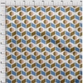 thumbnail image 4 of oneOone Cotton Flex Light Blue Fabric Geometric Dress Material Fabric Print Fabric By The Yard 40 Inch Wide, 4 of 4