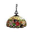 thumbnail image 1 of Amora Lighting AM019HL16B 16 in. Tiffany Style Hummingbirds Floral Hanging Lamp, 1 of 1