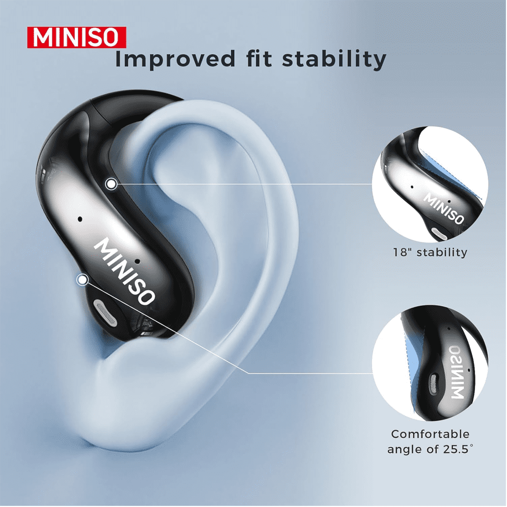 MINISO MS188 Language Translator Earbuds Real Time AI Translator Earbuds LCD Touchscreen Bluetooth Earbuds