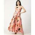 thumbnail image 2 of Moomaya Sleeveless Sweetheart Neck Printed Dress - Women's Elegant A-Line Dress, 2 of 9