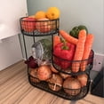 thumbnail image 5 of Multi Layer Fruit Bowl, 3-Tier Open Mesh Design For Organizing Fruits With Space-Saving Structure, Living Room Coffee Table Home Use Decoration And Storage, 5 of 8