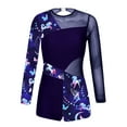 thumbnail image 3 of CHICTRY Kids Girls Spandex Mesh Patchwork Gymnastics Dance Leotard Unitard Long Sleeve Biketard Jumpsuit Tumbling Outfit, 3 of 5