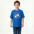 thumbnail image 2 of Boys Graphic T-Shirt Funny Wolf Homework School Kids Tees 100% Cotton Short Sleeve Tops Ages 4-13Y, 2 of 4