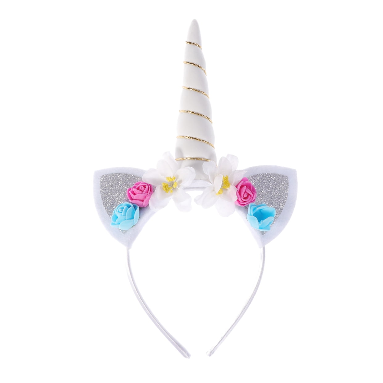 DEMACRIO 1Set Unicorn Horn Headbands Girls Hair Accessories Cartoon Design For Christmas Birthday Party 3.9In