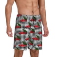 thumbnail image 6 of Mens Pajama Shorts, Christmas red truck tree Buffalo Plaid Sleep Shorts Men Pajama Bottoms Lounge PJ Shorts with Pockets, 6 of 6