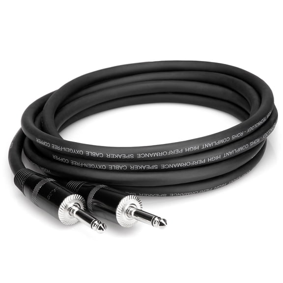 Hosa Technology 10' 1/4" Phone Male to 1/4" Phone Male Speaker Cable, 14 AWG, with 2 Conductors