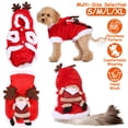 thumbnail image 5 of Pet Christmas Clothes TeqHome Dog Christmas Costume Santa Claus Reindeer Antlers New Year Coat Winter Gift for Small Dogs Cats (M, Red), 5 of 11