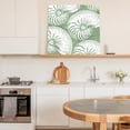 thumbnail image 5 of Framed Canvas Wall Art for Living Room Green Shell Wall Decor, Coastal Conch Ocean Marine Life Aesthetic Paintings for Bedroom Office Kitchen Bathroom, Ready to Hang Artwork Wall Pictures 12x12 Inch, 5 of 9
