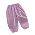 thumbnail image 2 of Boys Pants Kids' Linen With Elastic Waist Long Skin Friendly Trousers, 2 of 3