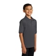 thumbnail image 4 of Port & Co Teen Unisex Regular Plain Short Sleeves Polo Charcoal Large, 4 of 6
