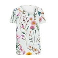 thumbnail image 4 of Trendy Short Sleeve Tops for Women 2025 Tshirts Shirts Loose Fit Printed T Shirts for Women Petite Blouses for Women, 4 of 5