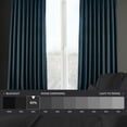 thumbnail image 2 of HPD Half Price Drapes Avalon Blue Heritage Plush Velvet Room Darkening Curtains for Bedroom & Living Room Curtains (1 Panel), Window Curtains 120 inches long, Extra Wide Curtains & Drapes, 100W X 120L, 2 of 10