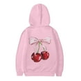 thumbnail image 3 of WOYY Toddler Girls Casual Hoodie Cherry Print Comfy Pullover Hooded Sweatshirt, Sizes 2-3T, 3 of 4