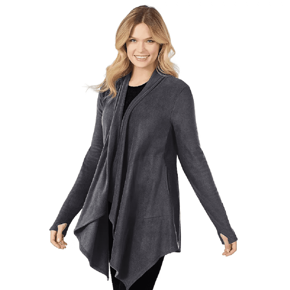 cuddl duds fleecewear cardi wrap