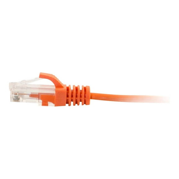 Ortronics 10ft Cat6 Snagless Unshielded (UTP) Slim Ethernet Network Patch Cable – Orange