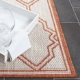 thumbnail image 2 of SAFAVIEH Beach House Faith Geometric Indoor/Outdoor Area Rug, Beige/Orange, 5'3" x 7'6", 2 of 9