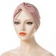 thumbnail image 1 of Turbante musulmán para mujer con antebrazo plisado cruzado y costura bicolor de India retorcida, 1 of 6