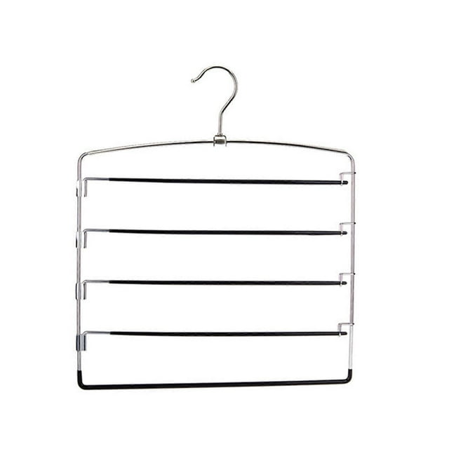 5-Layer Jeans Hooks Non-slip No Deformation Swing Arm Pant Hanger for Wardrobe & Closet Organizer