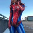 thumbnail image 2 of Classic Spiderman 3d Bodysuit Costume Superhero Jumpsuit for Women Halloween Cosplay Party Dress Up L, 2 of 4