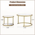 thumbnail image 4 of Semiocthome Modern Coffee Tables,Nesting End Table Set of 2,Wood Top Side Table for Living Room,White, 4 of 12
