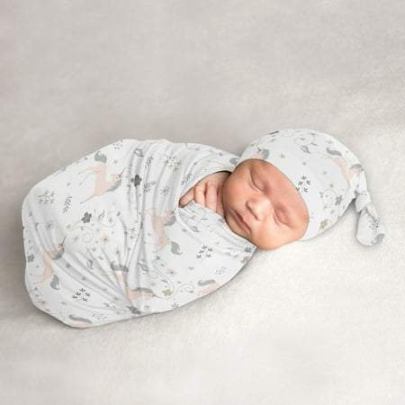 UPC: 0846480088516 | Unicorn Baby Cocoon and Beanie Hat Sleep Sack Set by Sweet JoJo Designs