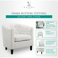 thumbnail image 2 of Emma Button Tufting Accent Arm Chair by Naomi Home-Color:Black, 2 of 3