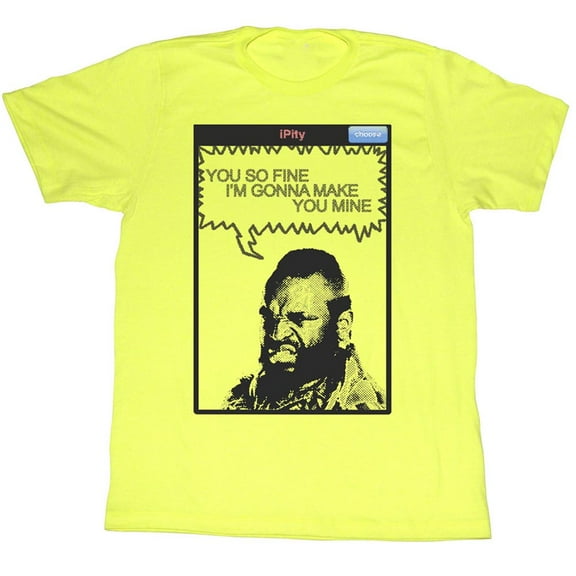 Mr. T You So Fine Neon Yellow Heather Adult T-Shirt
