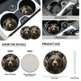 thumbnail image 6 of Uorisanigo Bear Flag 10 Pieces Cars Seat Covers Full Set with Steering Wheel Cover and Car Seat Belt Pad Cover Car Water Cup Coaster Keychains Comfortable Elastic Suitable for Cars and SUVs, 6 of 7