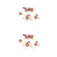 thumbnail image 1 of Minnieouse 4 piezas de peinetas de flores para boda, tocados de novia, adorno de vestir para mujer, accesorio de joyería de moda, rosa roja Rosa roja 2piezas, 1 of 6