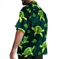 thumbnail image 3 of Turtle Seamless Men's Short Sleeve Beach Shirts, Casual Printed Button Down Summer Shirts for Men and Women, 3 of 6