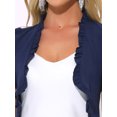thumbnail image 5 of DARING DIVA Shrug Short Sleeve Formal Cropped Bolero S Navy Blue, 5 of 6