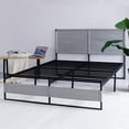 thumbnail image 2 of CLEARANCE! V4 Metal Bed Frame 14 Inch Queen Size with Headboard and Footboard, Mattress Platform with 12 Inch Storage Space, 2 of 10